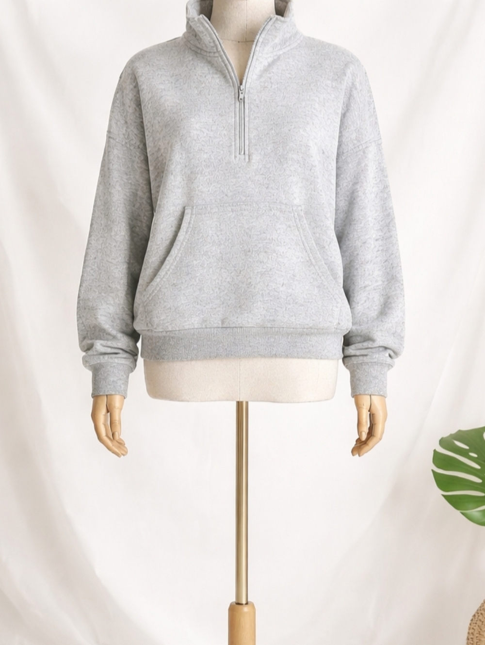 Kyodan Outdoor Womens Quater Zip Heringbone Pattern Size: Lg